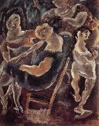 Jules Pascin Drinking tea oil